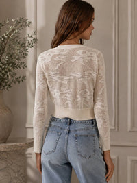 Tc East - Open Knit Button Down Cardigan