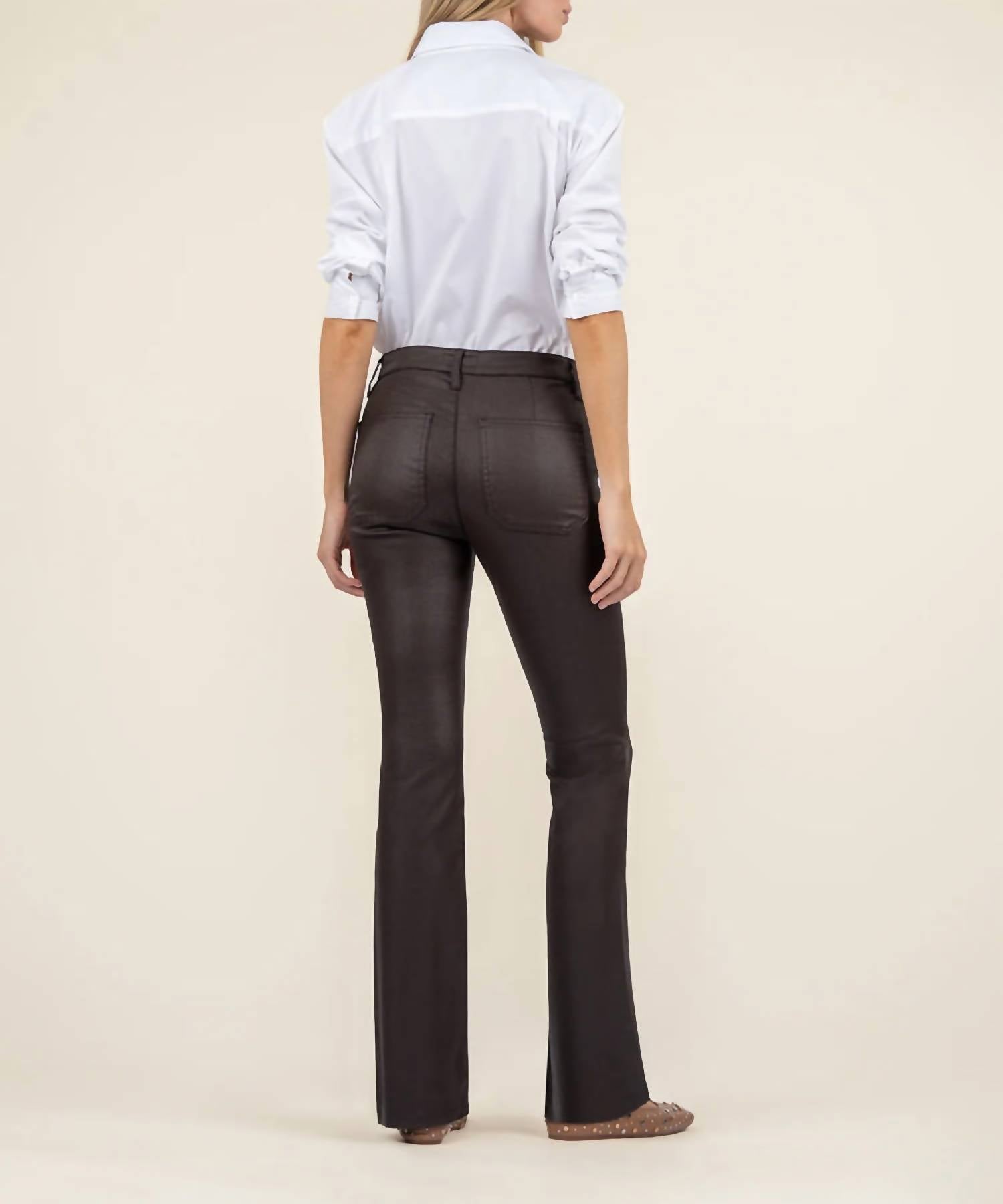 Kut From The Kloth - Stella Coated High Rise Flare Jeans