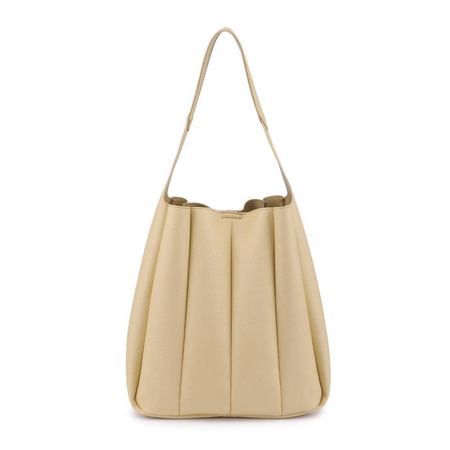 Moda Luxe - Zelda Pleated Detail Hobo Handbag