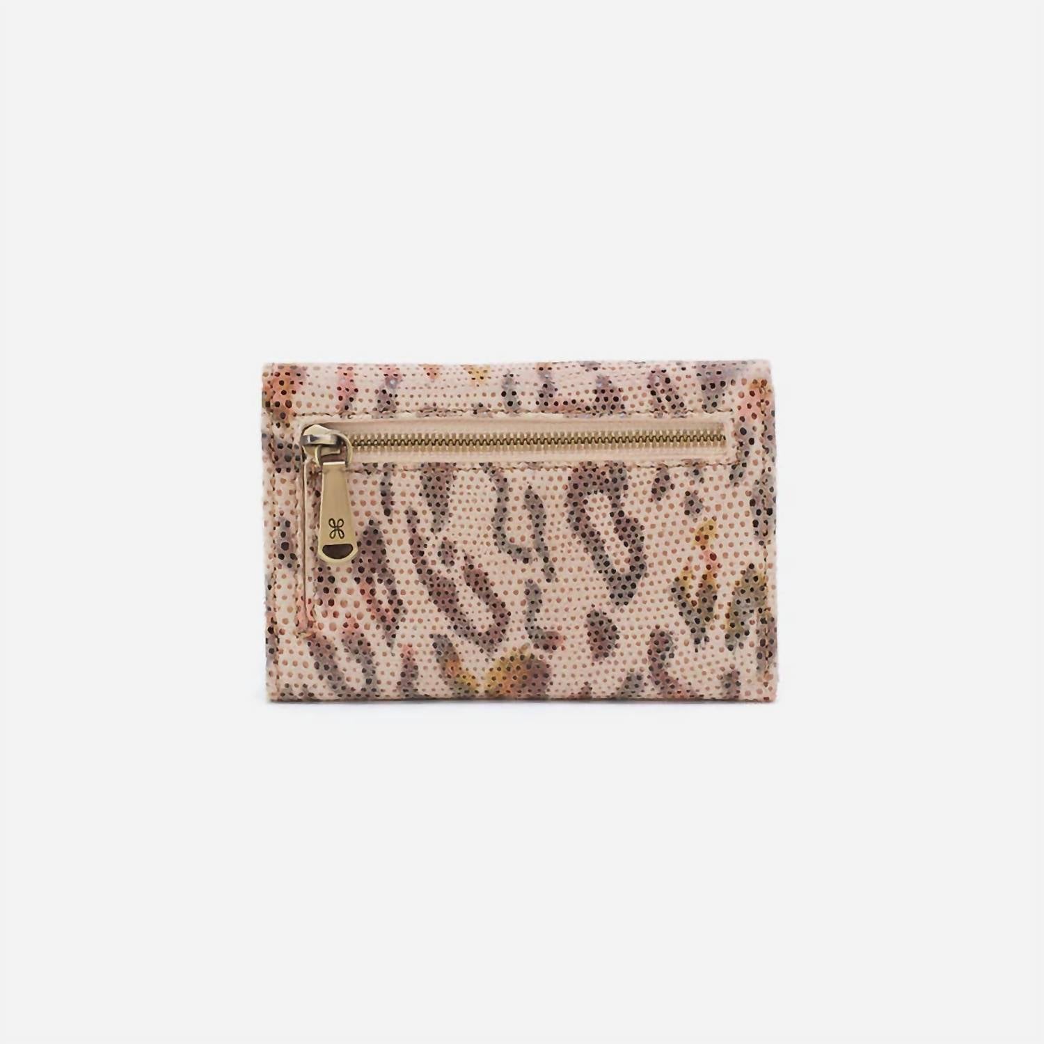 HOBO Women's Jill Trifold Wallet in summer safari - women's bag - detail view