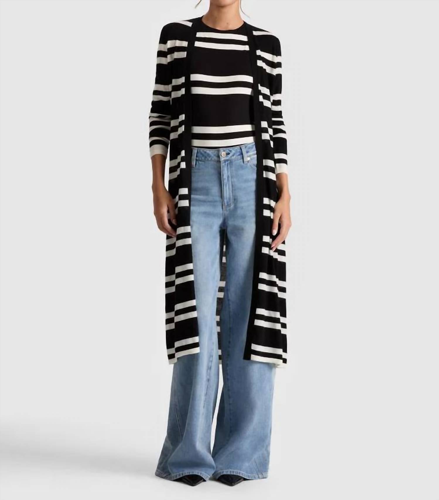 Alice + Olivia - Callan Striped Maxi Cardigan
