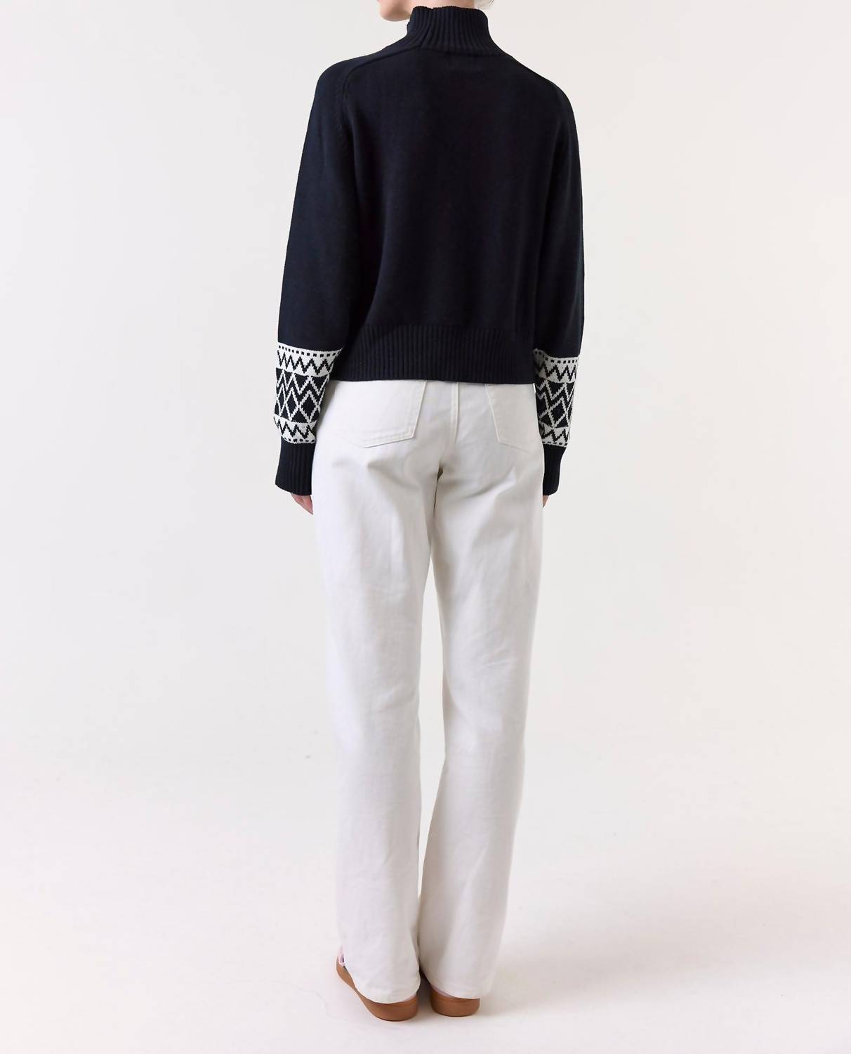 Wispr - Geo Mock Neck Sweater