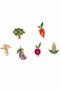 Girls Crew - Women's Farmers Market Veggie Stud Set
