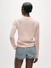 White + Warren - Cashmere Waffle Mesh Crew Top
