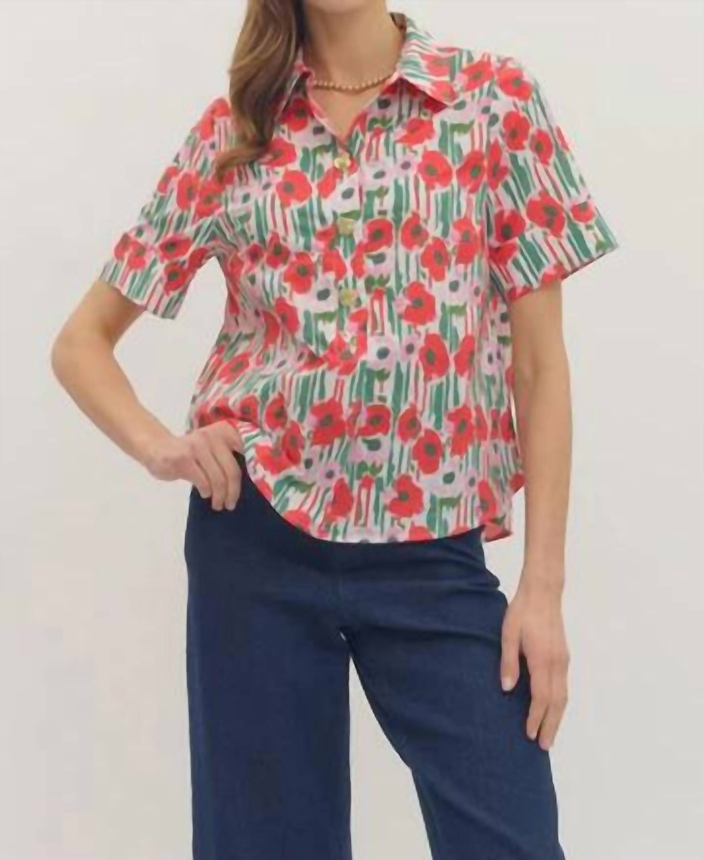 Entro - Kittridge Floral Blouse