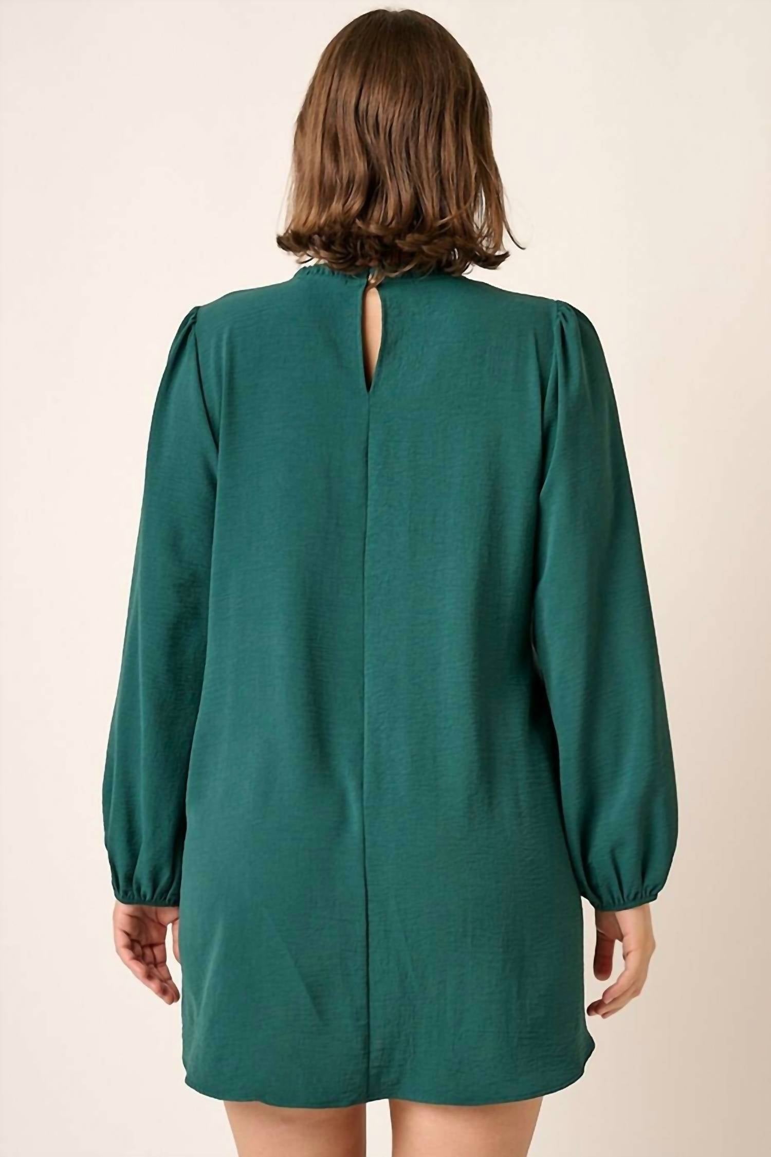Mittoshop - Plus - Airflow Ruffle Long Sleeve Mini Dress