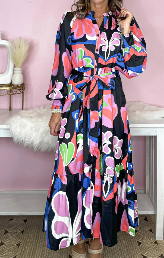 Jodifl - It's No Surprise Abstract Midi Dress