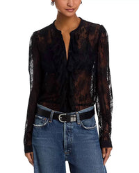 Steve Madden - Piper Lace Ruffle Blouse