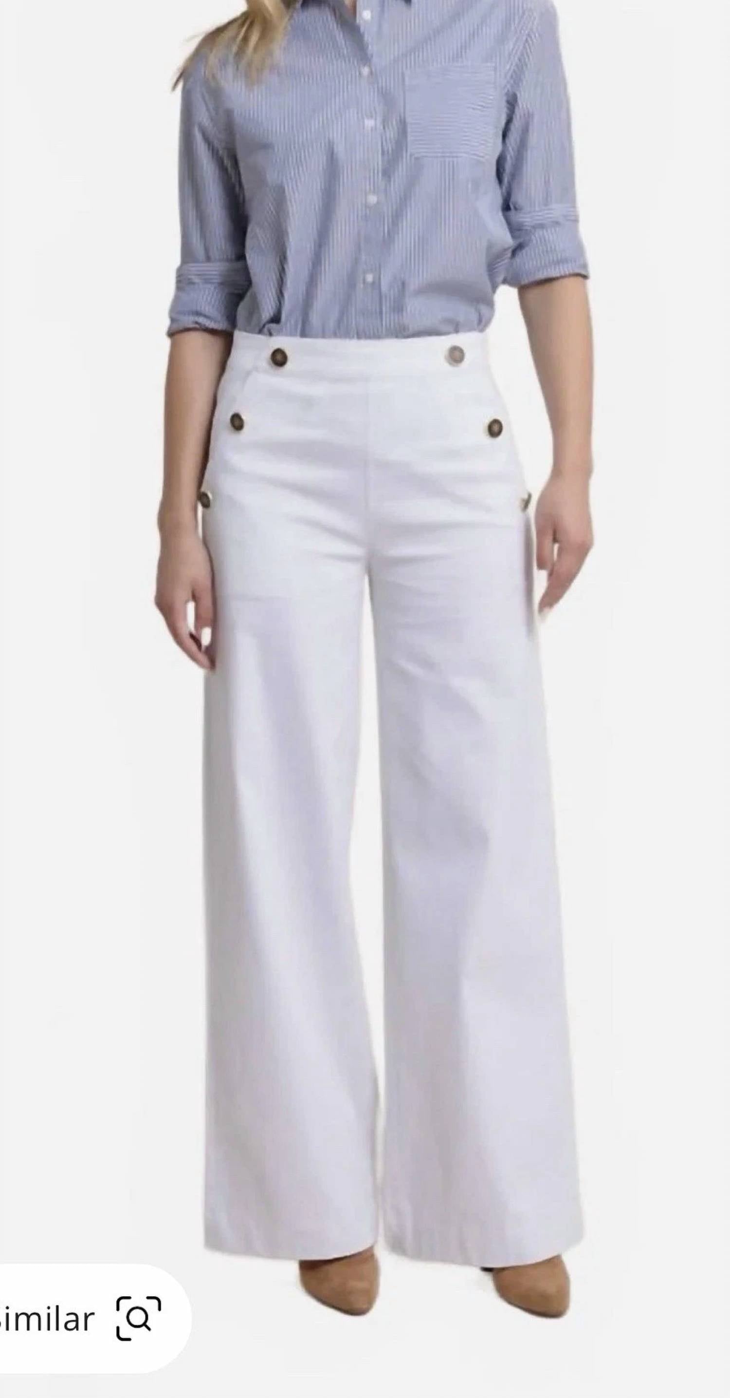 SOUTHERN TIDE Thalia Sailor Pant in classic white - women's pants