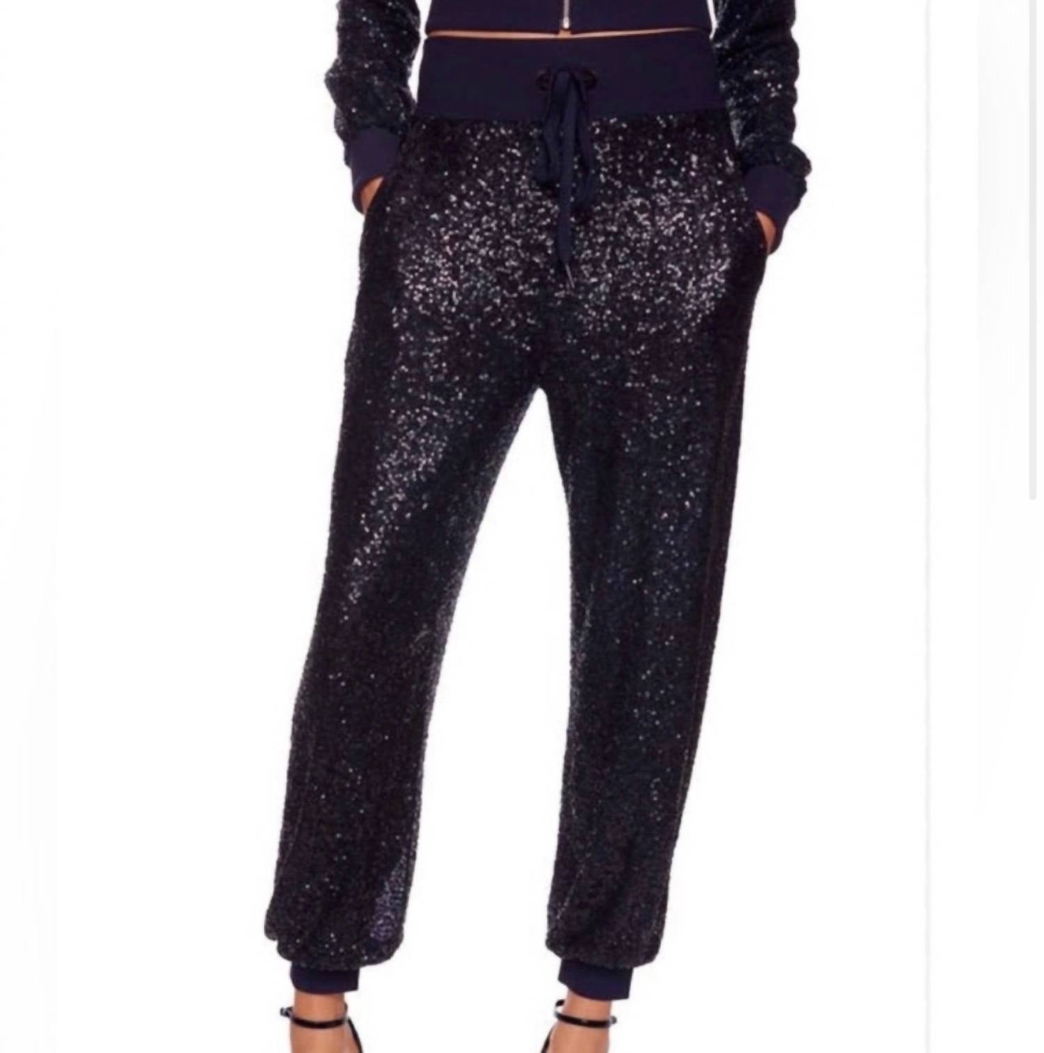 Susana Monaco - Women's Sequin Jogger Pants