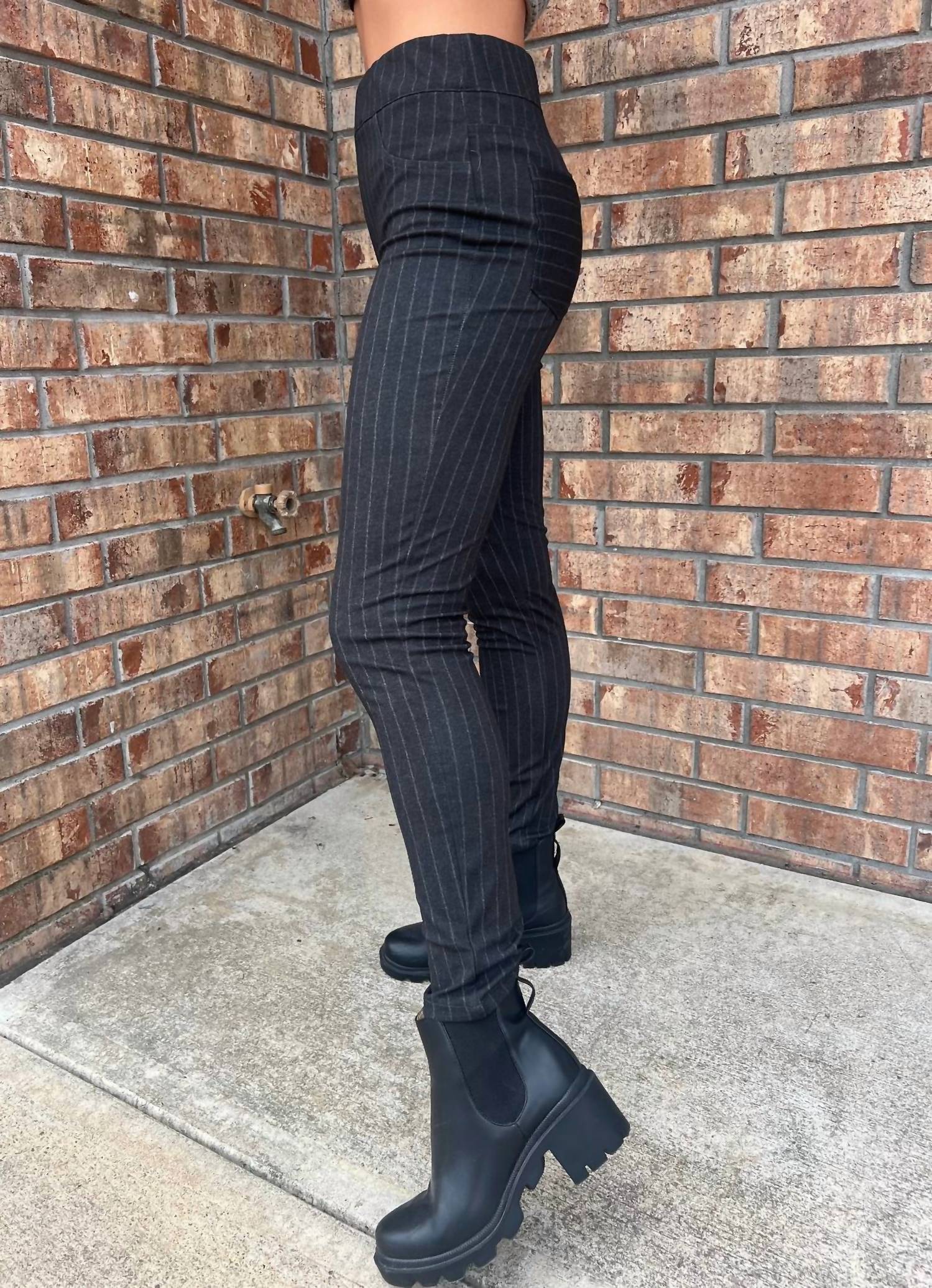 Isle By Melis Kozan - Stripe Pull-on Ponte Pants
