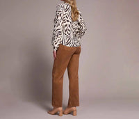 Tribal - Long Sleeve Crew Neck Top With Shirttail