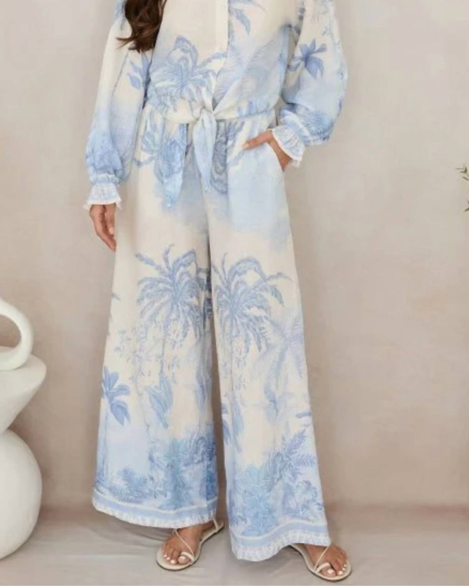 Belle D'Amour - The Linen Luxe Wide Leg Pants