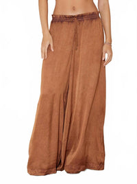 Boteh - Lustre Tie Front Top Wide Leg Pants