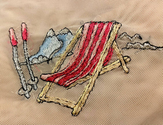 Love & Swans - Women's Ski Embroidery Mesh Panty