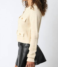 Olivaceous - Maci Knit Button Cardigan