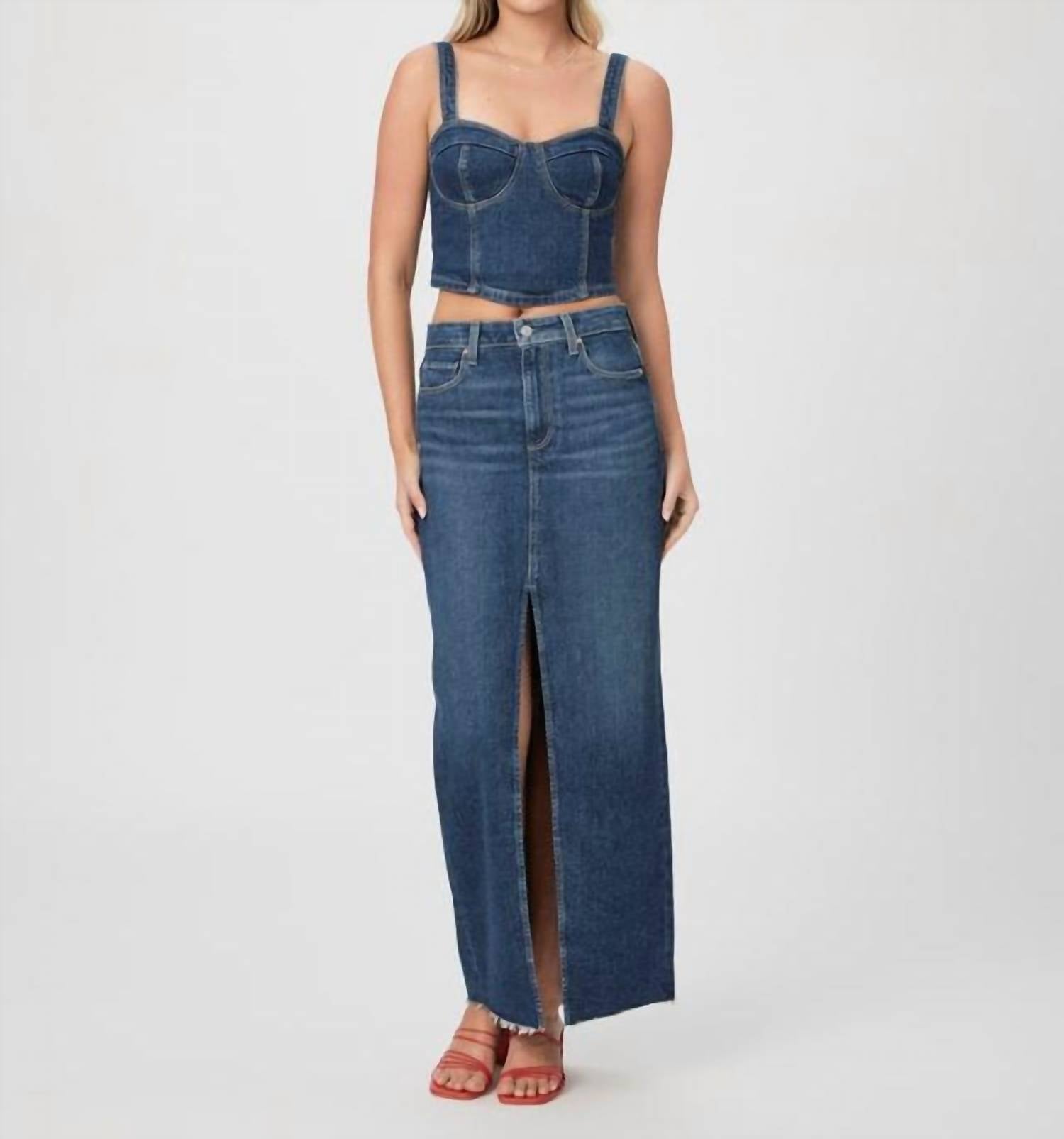 Paige - Angela Maxi Jean Skirt