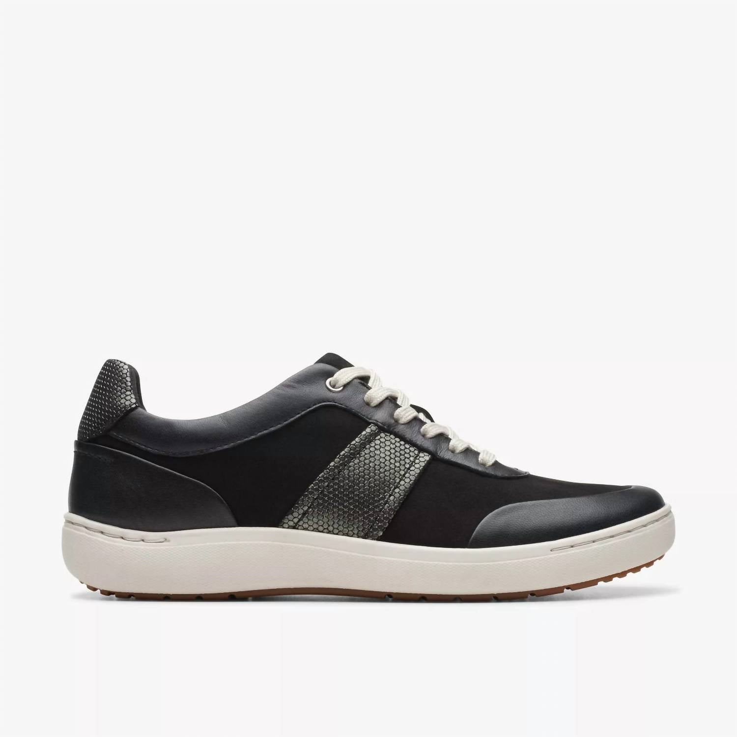 Clarks Women's Nalle Fern Sneakers in black combi - women's sneaker