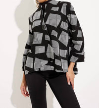 Joseph Ribkoff - Collared Geometric Casual Shirt