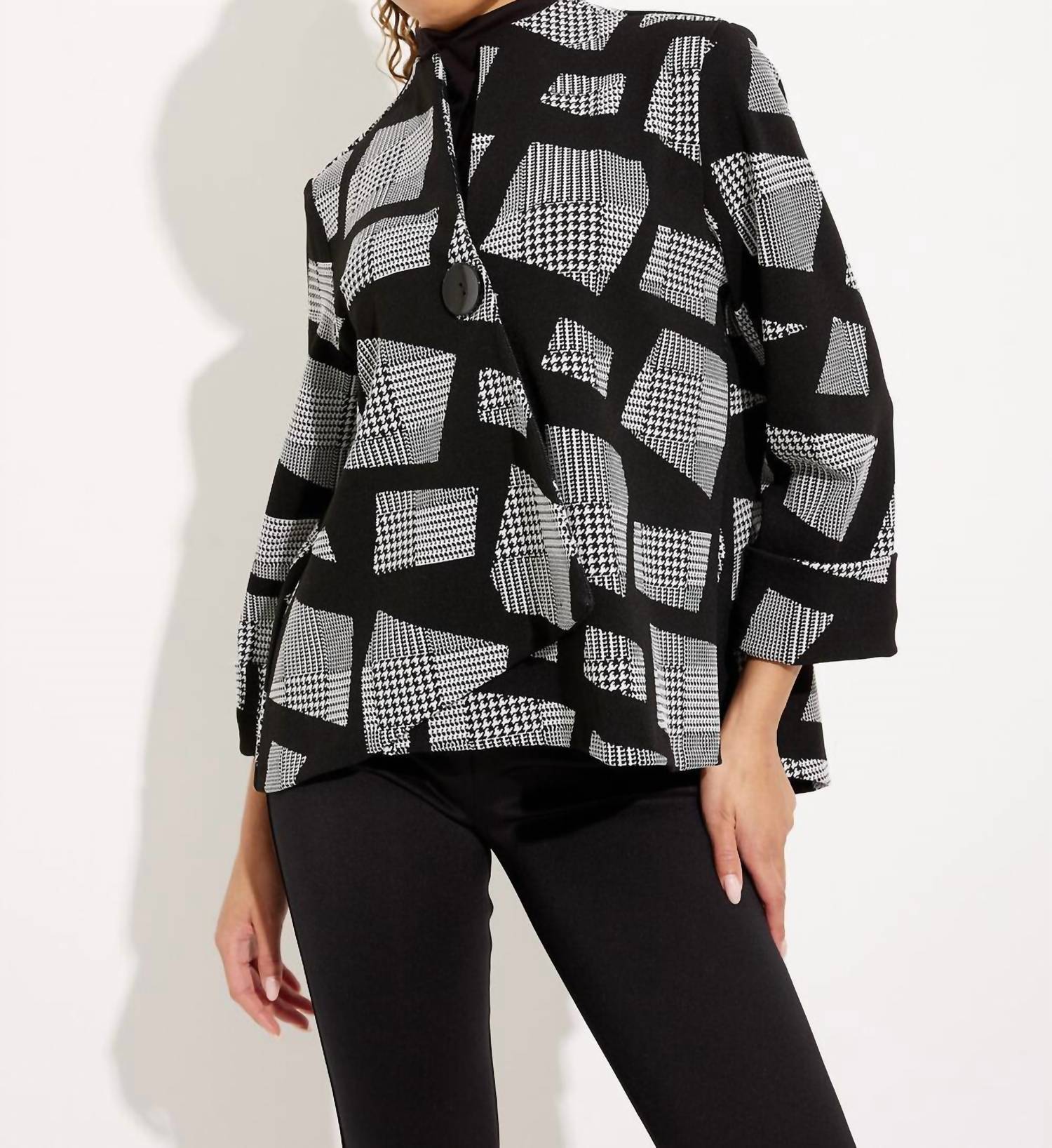 Joseph Ribkoff - Collared Geometric Casual Shirt