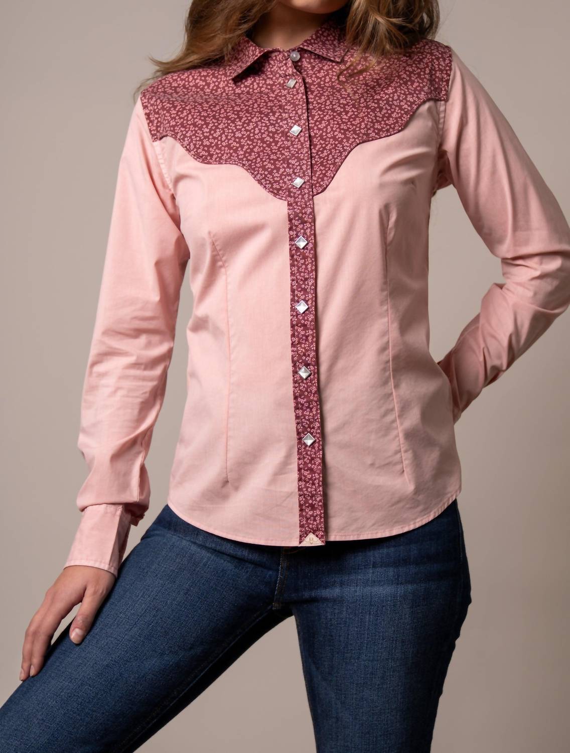 Kimes Ranch Birdie Pearl Snap Shirt in pink - women's long sleeve top