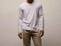 James Perse - Long Sleeve Brushed Jersey Crew Tee