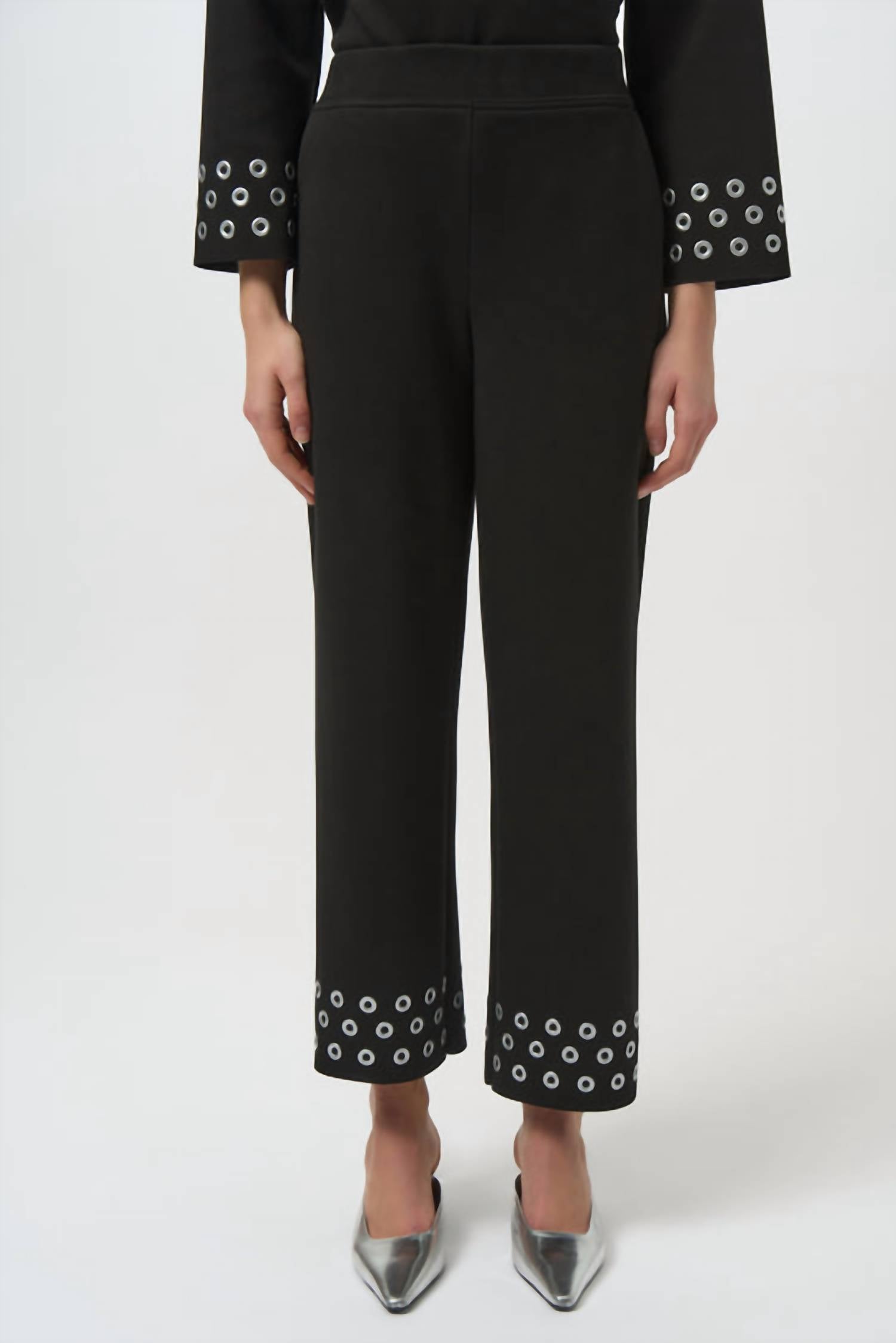 Joseph Ribkoff Embellished Casual Pant Set in black - women's sleepwear - view 4