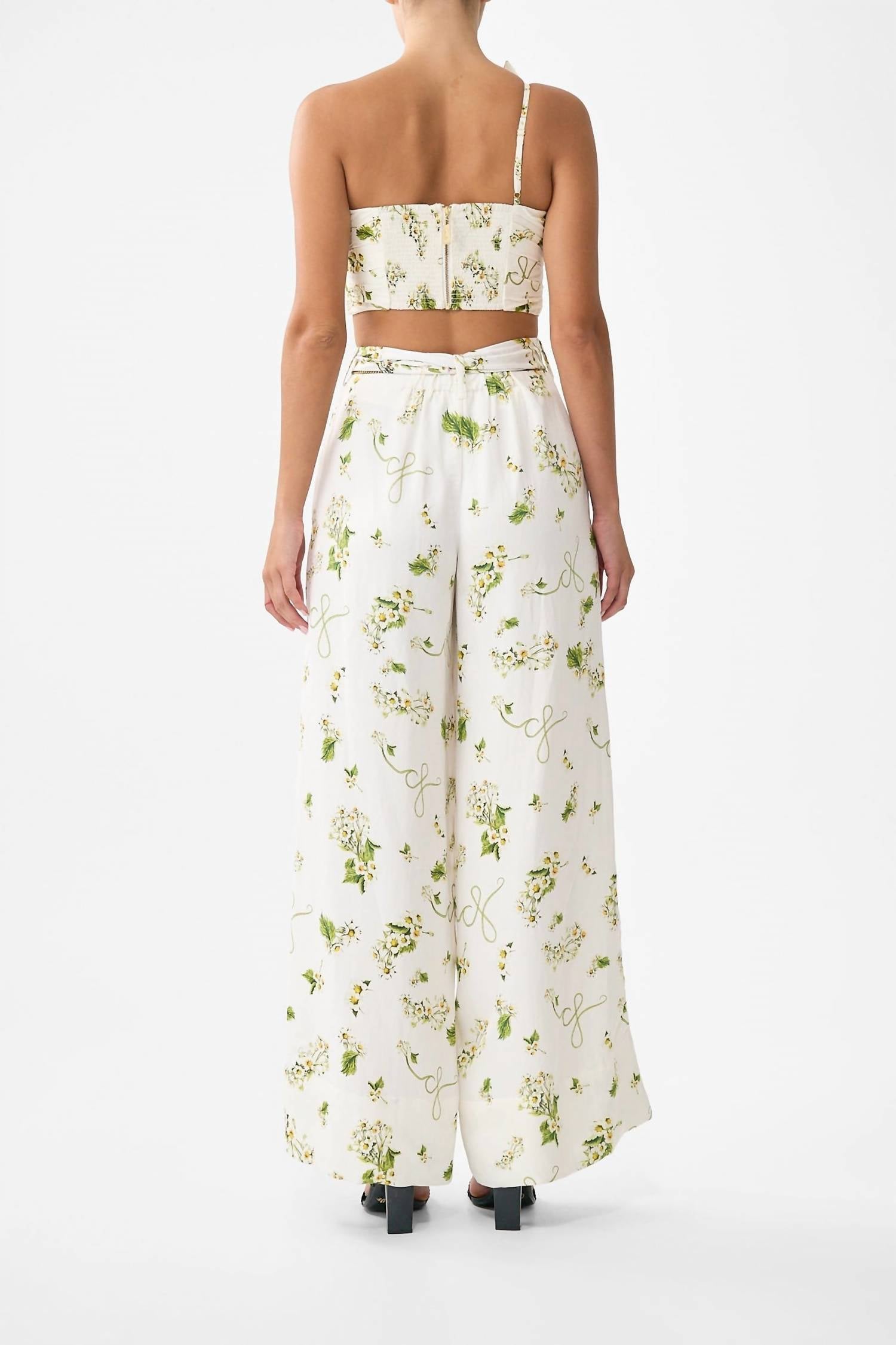 Camilla - Botanical Utopia Scarf Belt Wide Leg Pant