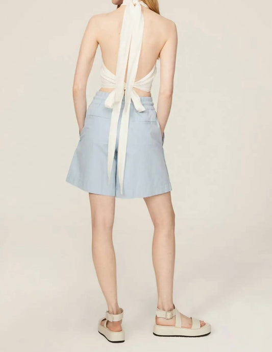 Something Navy - Embroidered Halter Top