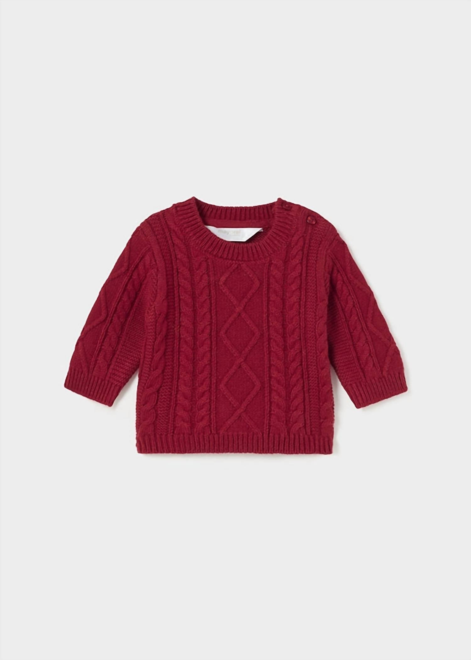 Mayoral - Girls' Crewneck Cableknit Sweater