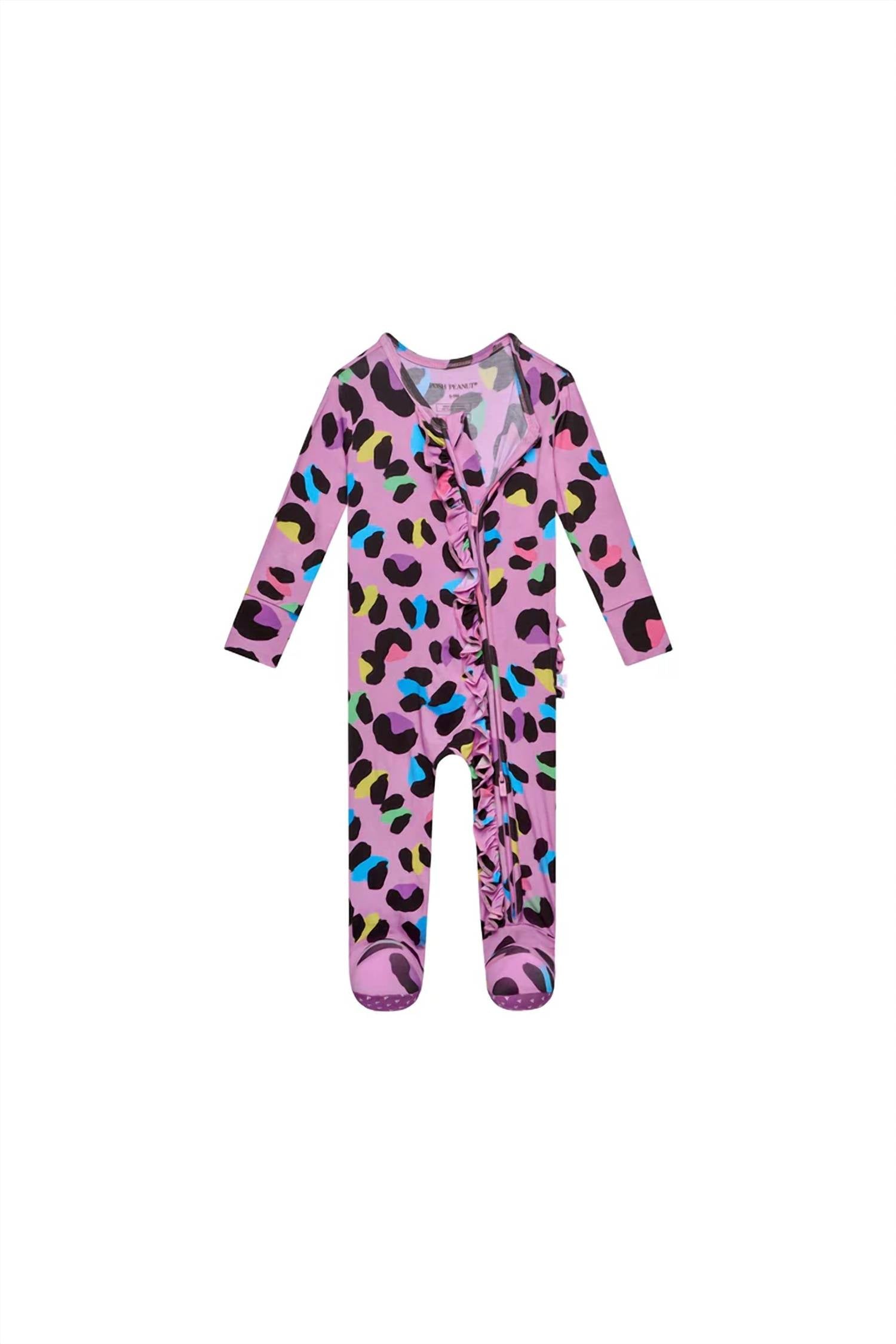 Posh Peanut - Girls Ruffled One Piece Footie