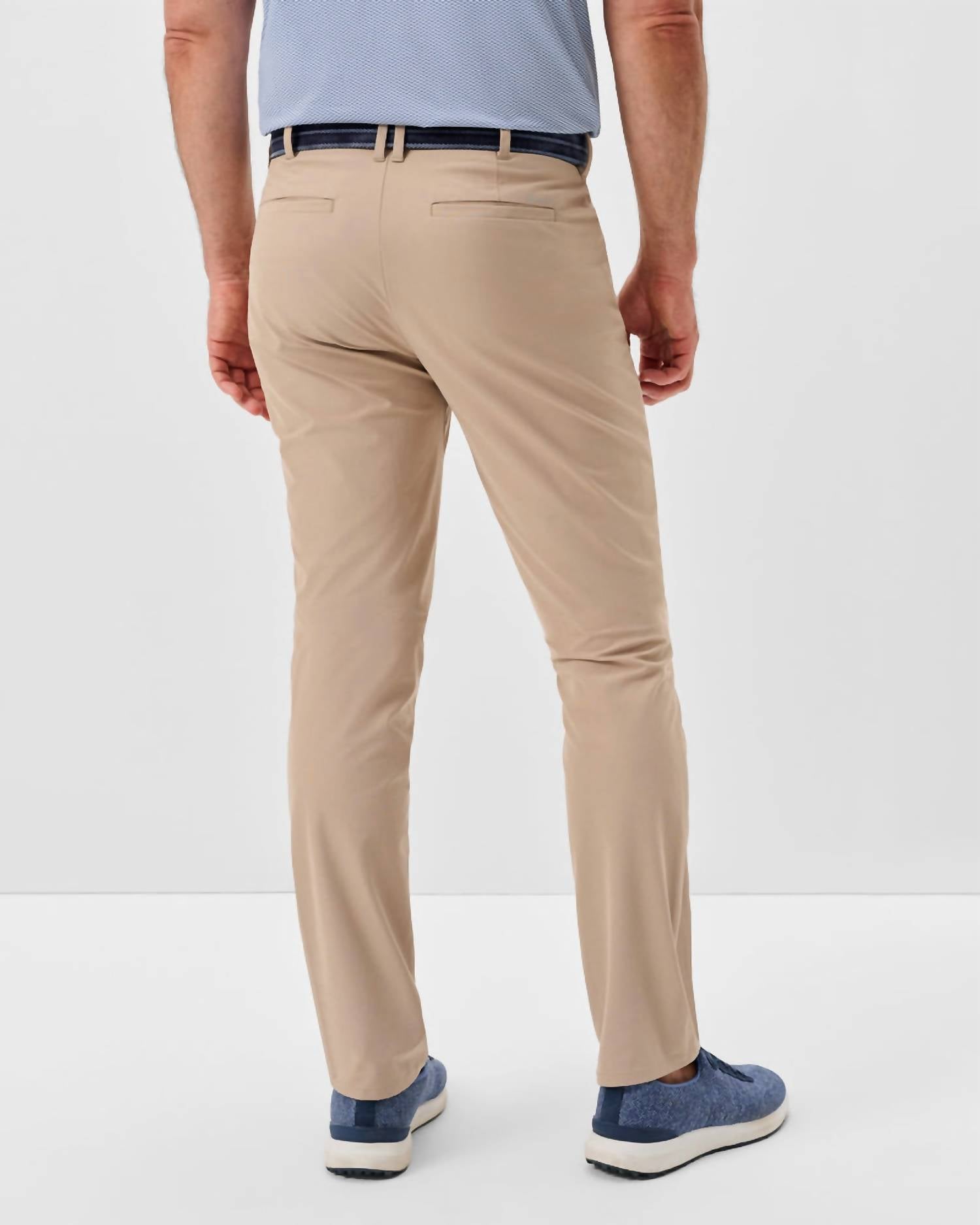 JOHNNIE-O Cross Country Flex Performance Pant in khaki - women's pants - detail view