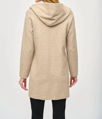 Joseph Ribkoff - Hooded Knit Cover-up Jacket
