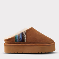 Lamo Women's Jane Slip On Platform Slipper in chestnut multi - women's shoe