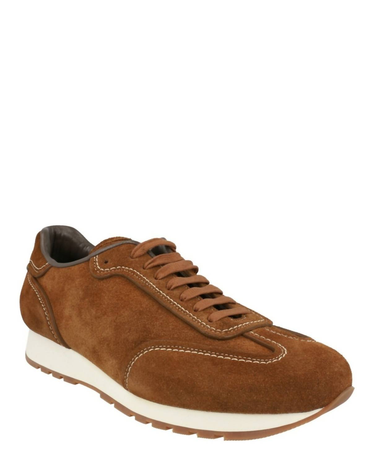 Brioni Men's Suede Running Sneakers in brown - men's sneaker