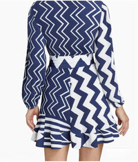 Milly - Women's Liv Patchwork Chevron Pleated Dress