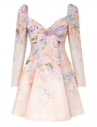 Zimmermann - DAWNING PUFF SLEEVE MINI DRESS