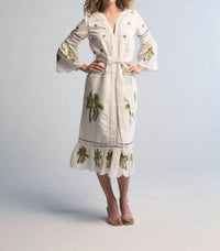 Guadalupe Design Women's Tania Palm Dress in white - women's dress