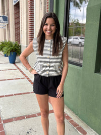 Entro - Striped Button Vest