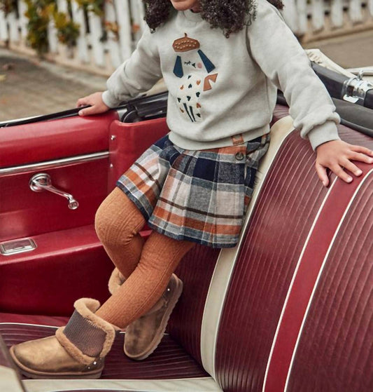 Mayoral - Plaid Pleated Skort