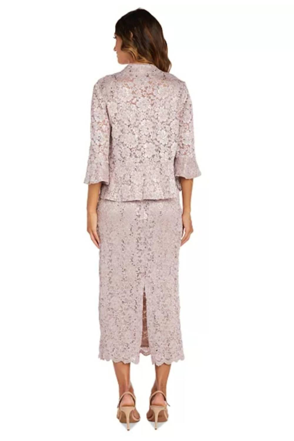 R&M Richards - Sequin Lace Two-piece Jacket Dress