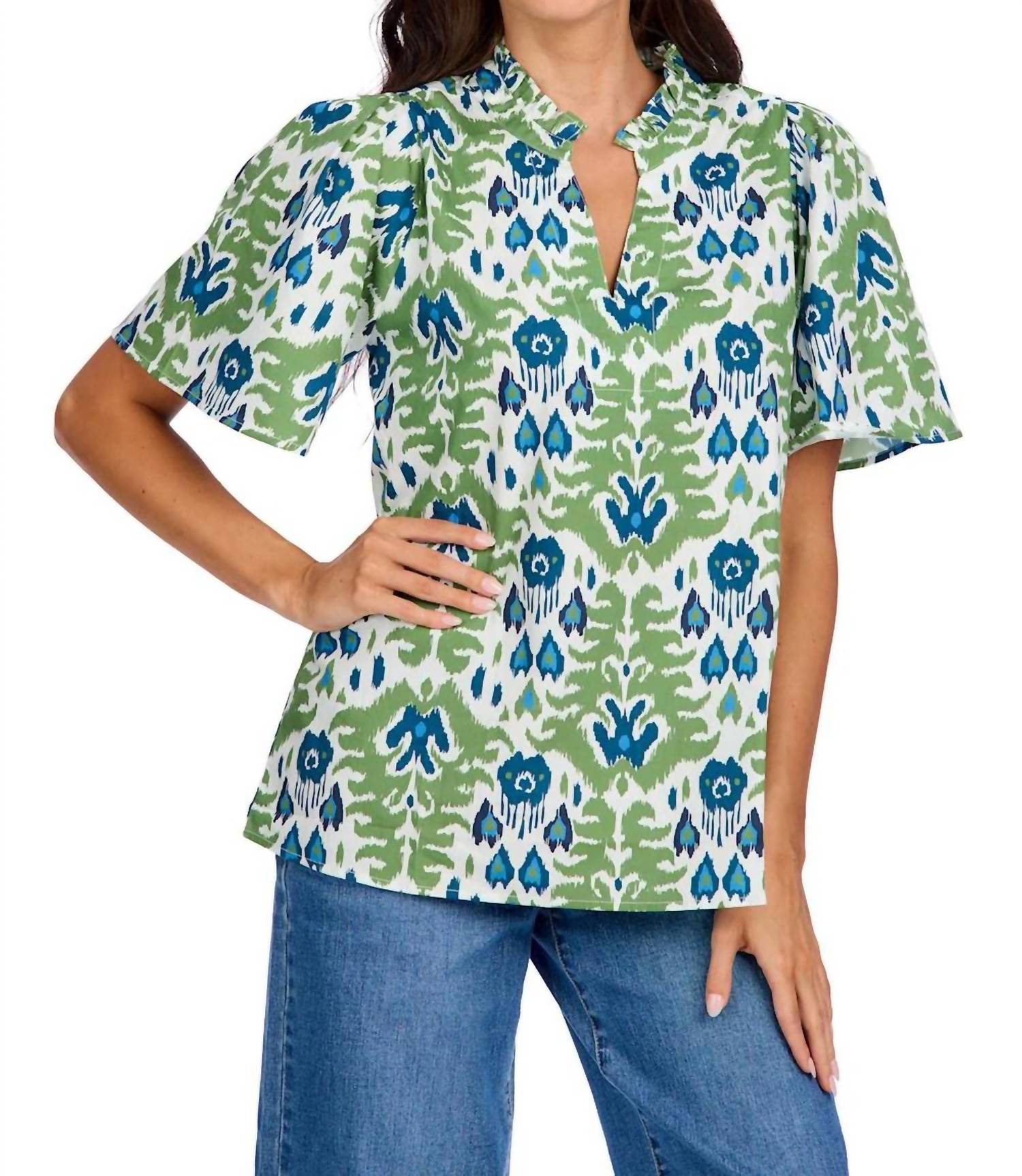 Mudpie - Chase Flounce Sleeve Top