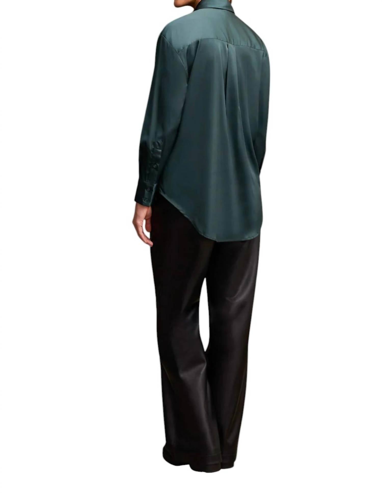 Tribal - FLOWY SATIN BUTTON-UP SHIRT