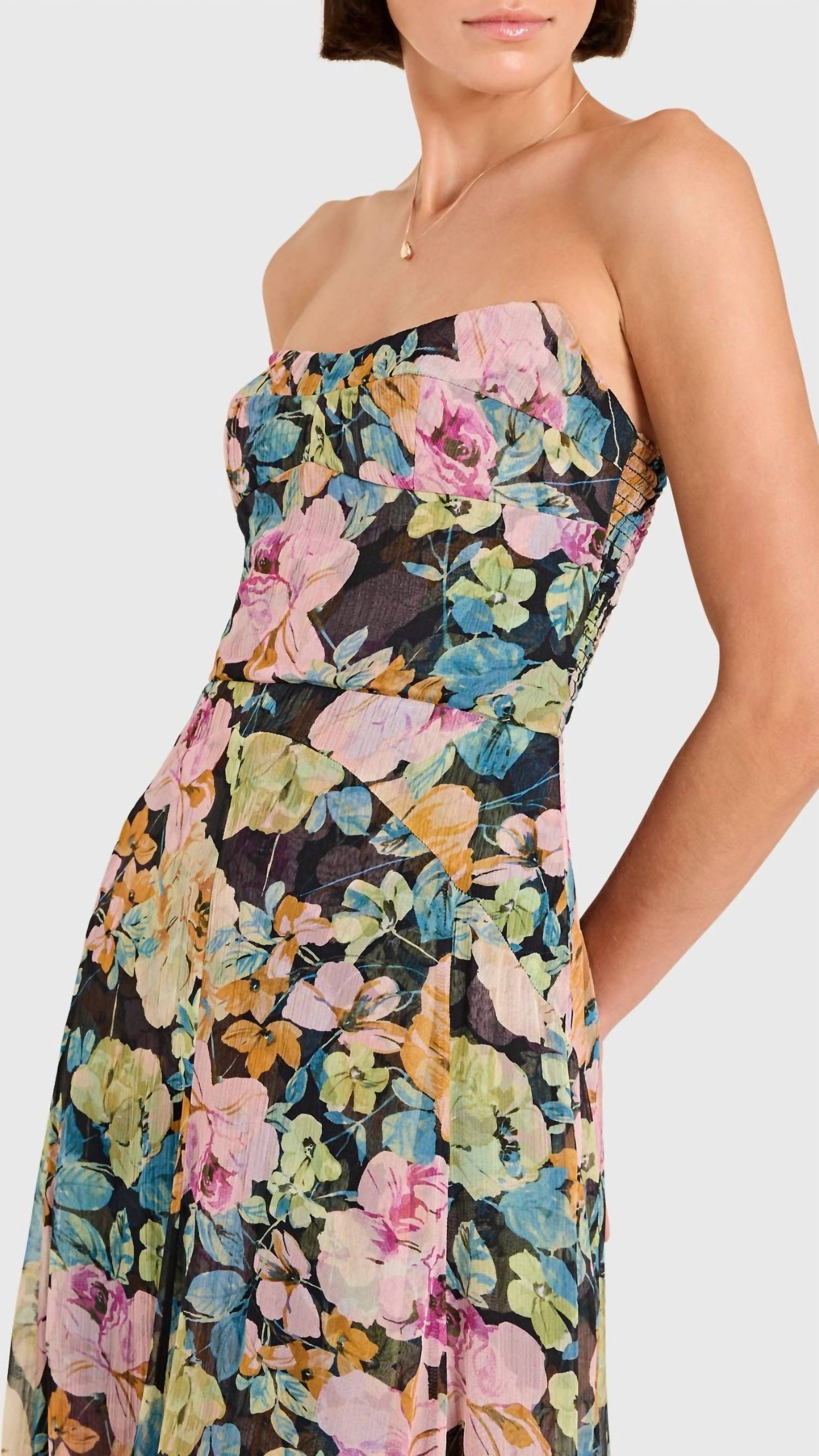 Amanda Uprichard Monterey Floral Dress in lisboa print - women's dress - view 4
