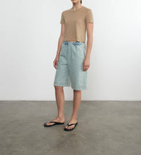Enza Costa - SUPIMA COTTON CROPPED PERFECT SHORT SLEEVE TEE