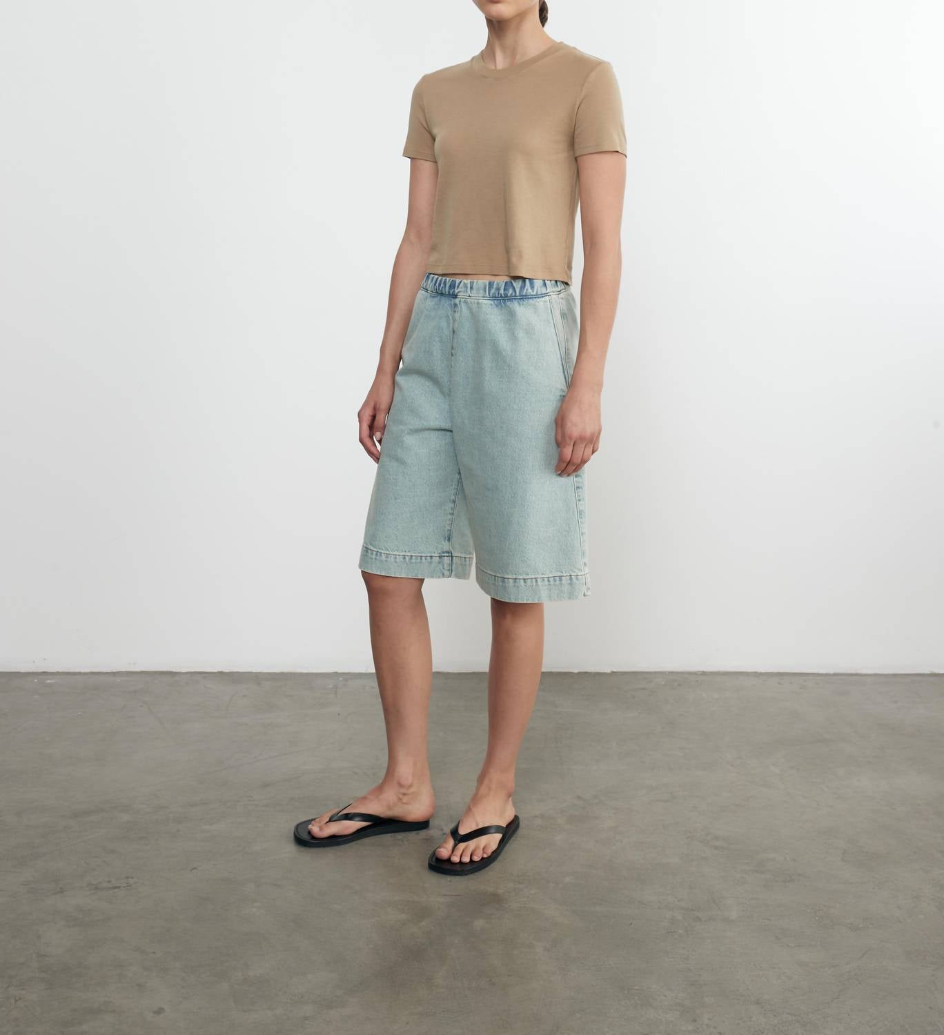 Enza Costa - SUPIMA COTTON CROPPED PERFECT SHORT SLEEVE TEE