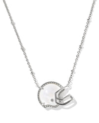 Kendra Scott Women's Football Helmet Short Pendant Necklace in silver ivory - women's jewelry