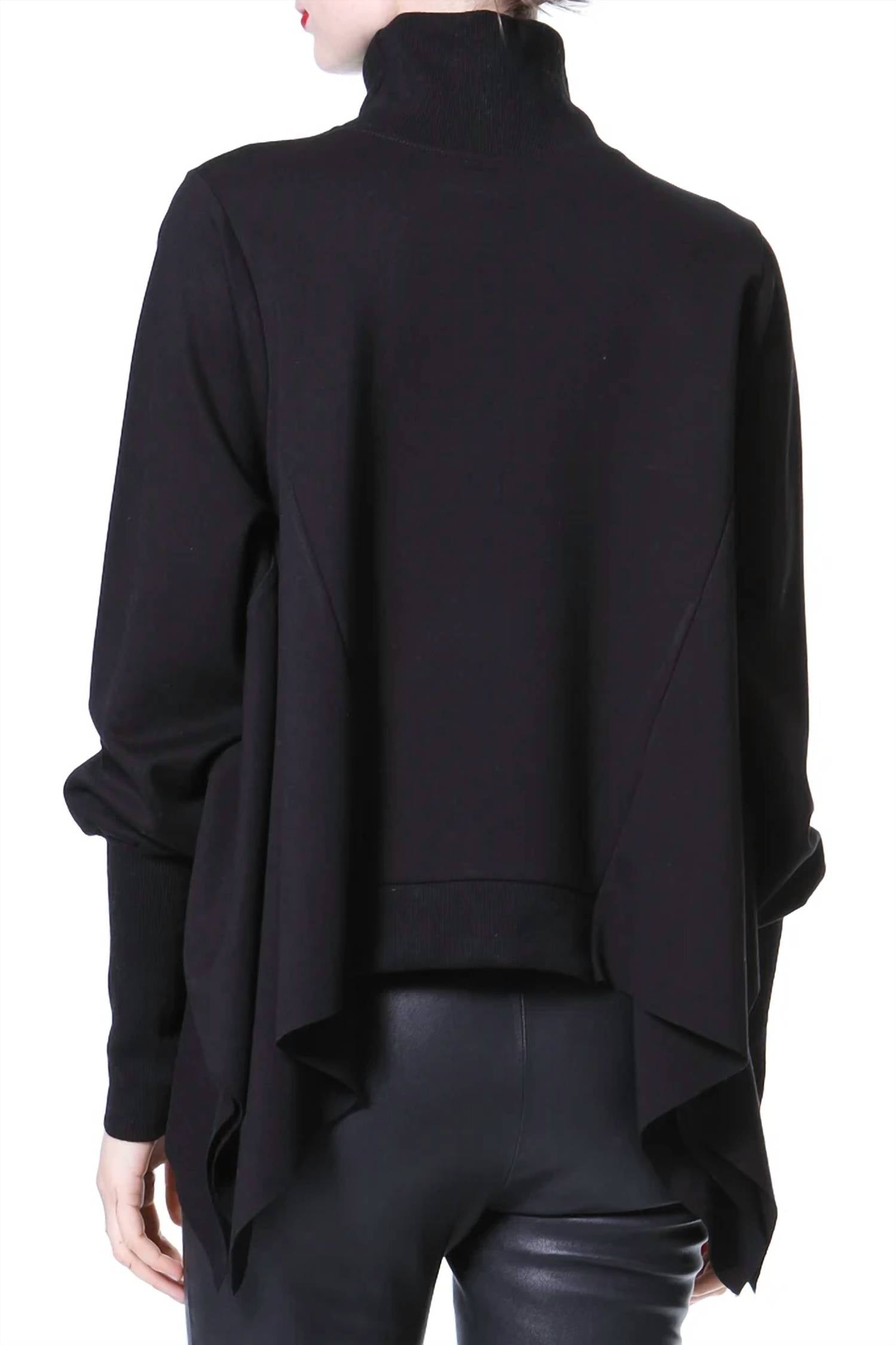 Leather & Luxe - Mock Neck Knit Tunic Top