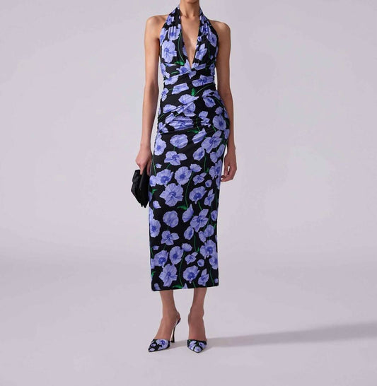 Carolina Herrera - Halter Neck Gathered Midi Dress