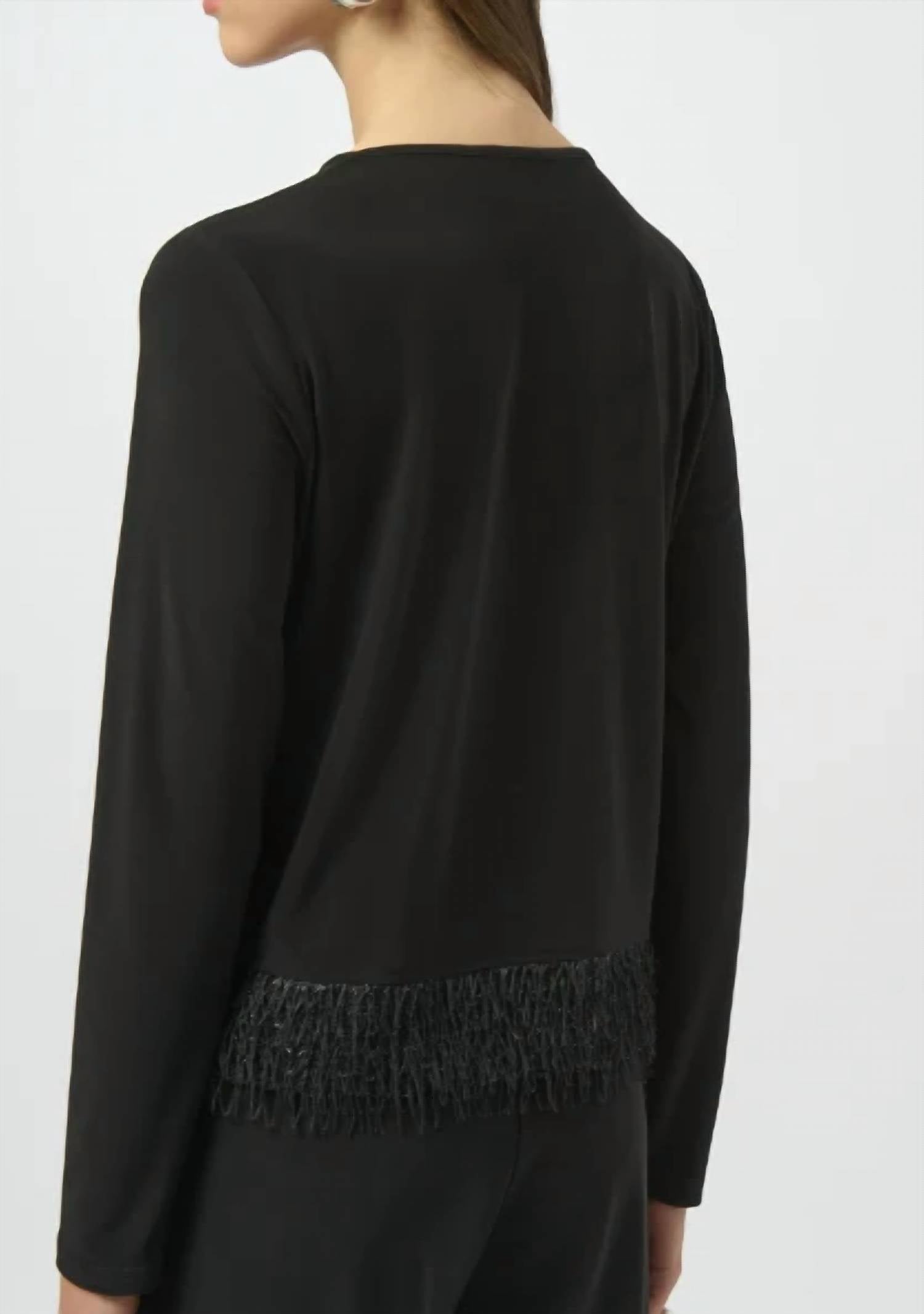 Joseph Ribkoff - Novelty Fringe Hem Top